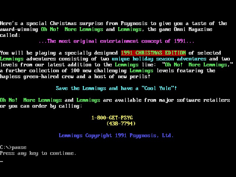 Xmas Lemmings